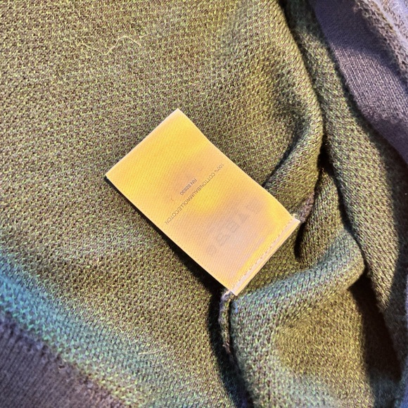 Lands' End Women’s Navy and Emerald Plaid Cardigan Size M - Picture 7 of 8